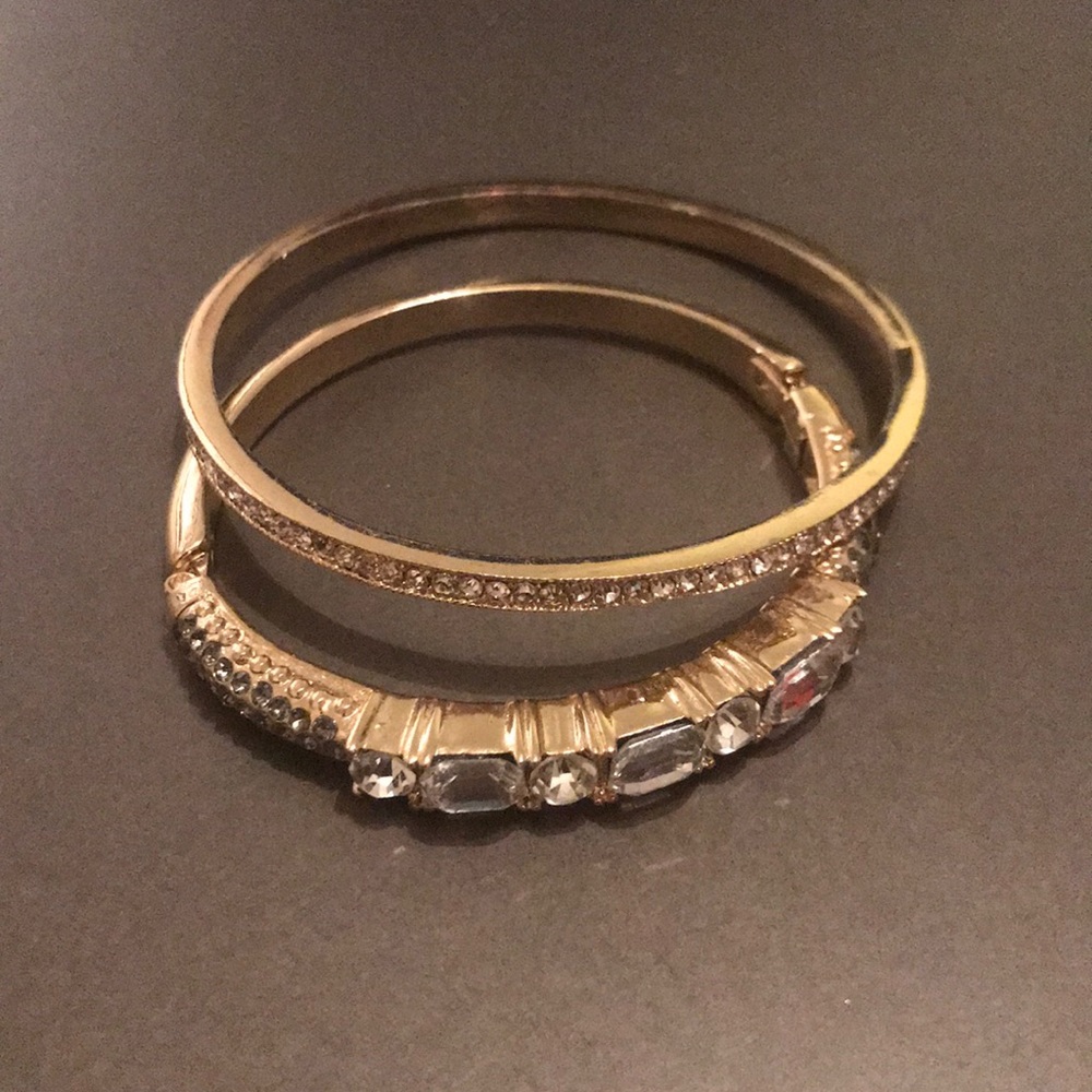 Gold and crystal bracelet bundle!